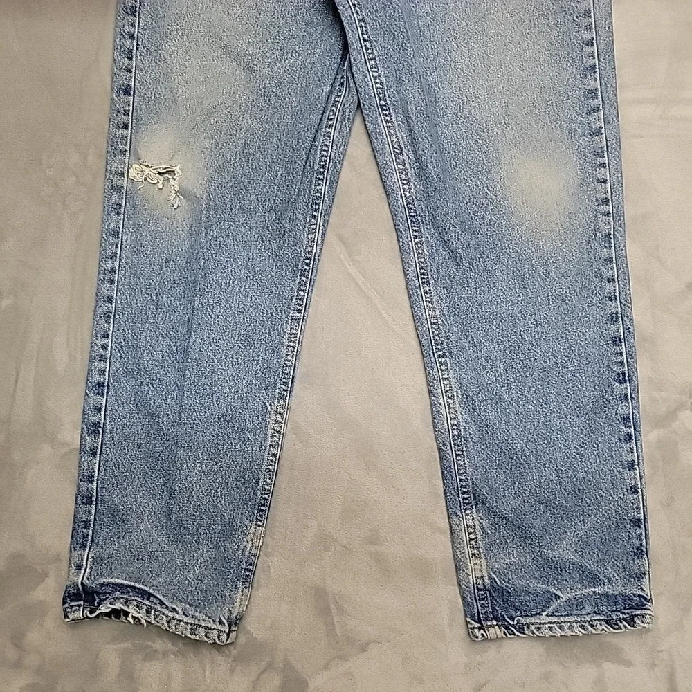 VTG Carhartt Jeans Mens 36x30 Blue B17 Relaxed Fit Denim Workwear Faded Distress